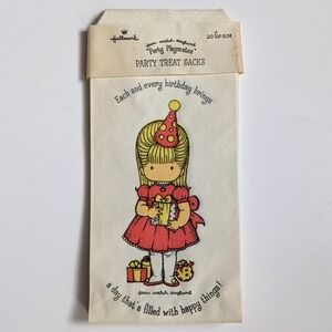 Vintage 1975 Hallmark Birthday Party Favor‎ Bags Joan Walsh Anglund Playmates